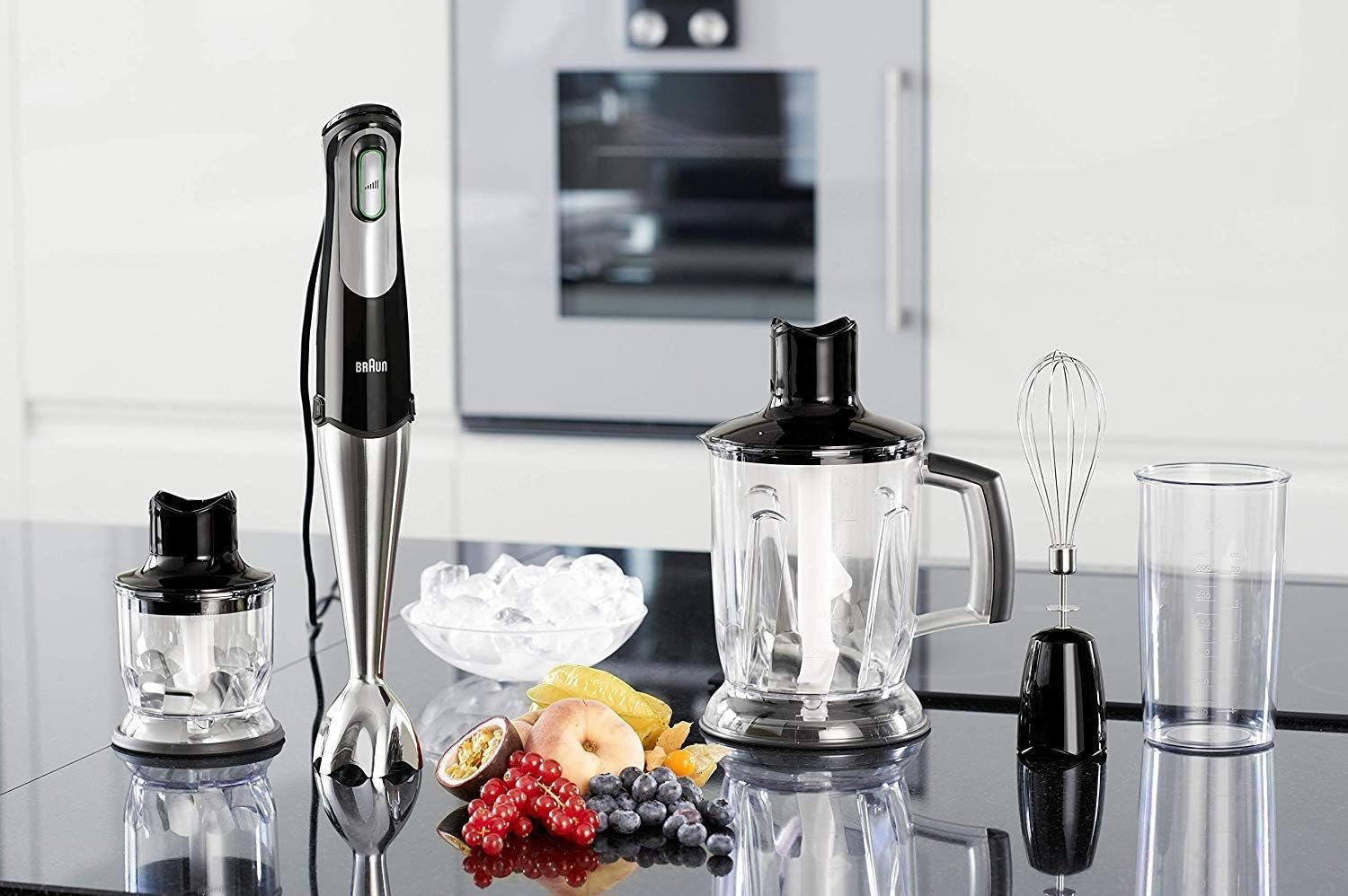 خلاط يدوي مالتي كويك 7 1000 واط من البلاستيك من براون، لون أسود - موديل MQ7045X، (ضمان دولي) - الصورة 4