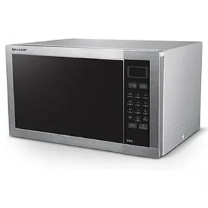 ميكروويف ديجيتال مع شواية من الفولاذ المقاوم للصدأ من شارب، فضي، 34 لتر/ 1100 وات - R-77At-St